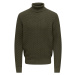 Only & Sons   ONSKAY REG ROLL NECK KNIT 22023177  Vesty bez rukávov/Cardigany Hnedá