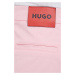 Šortky HUGO dámske,ružová farba,jednofarebné,vysoký pás,50489969