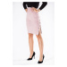 Eco-suede pencil skirt with a zipper on the side