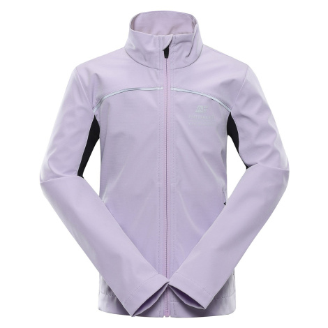 Svetlo fialová dievčenská softshellová bunda ALPINE PRO Geroco