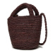 Manebi Kabelka Handcrafted Raffia Summer Bag Mini V 7.4 AM Hnedá