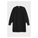 Šaty Karl Lagerfeld Fabric Mix Sweatdress Čierna