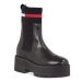 Tommy Jeans Členková obuv s elastickým prvkom Tjw Flatform Chelsea Sock EN0EN02301 Čierna