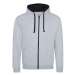 Just Hoods Dámska mikina na zips JH053 Heather Grey