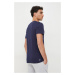 Tričko Lacoste pánsky, tmavomodrá farba, s potlačou