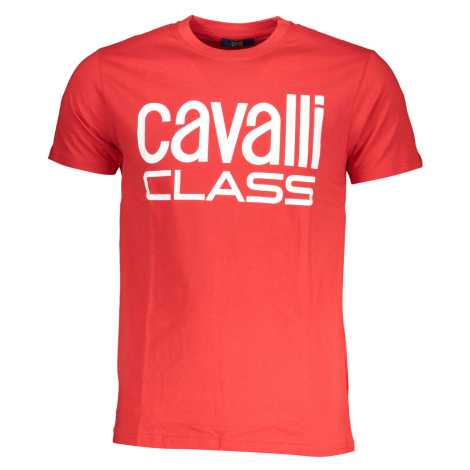 CAVALLI CLASS MEN'S SHORT SLEEVE T-SHIRT RED Roberto Cavalli