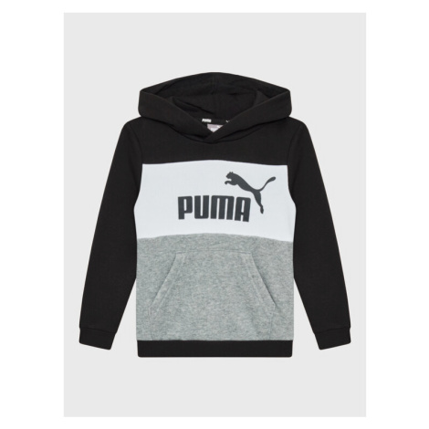 Puma Mikina Essentials+ Colourblock 849081 Čierna Regular Fit