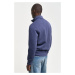 MIKINA GANT SACKER RIB HALF ZIP DARK JEANSBLUE MELANGE