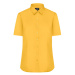 James & Nicholson Dámska košeľa s krátkym rukávom JN679 - Žltá