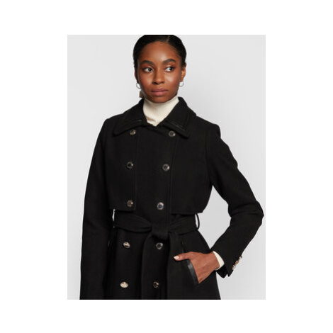 Morgan Vlnený kabát 222-GCOOL Čierna Regular Fit