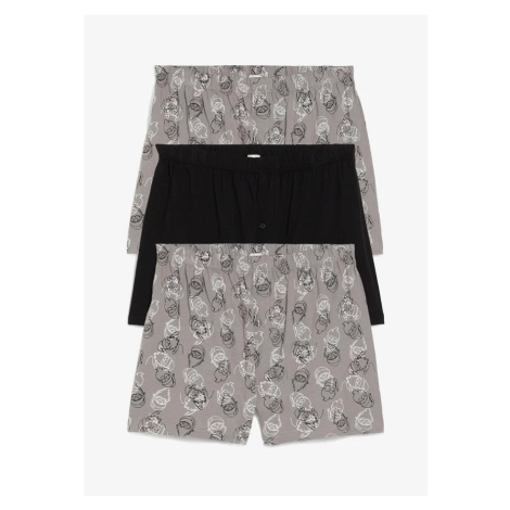 Široké boxerky s bio bavlnou (3 ks) bonprix