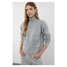 Trendyol Gray Soft Textured Zippered Knitwear Cardigan