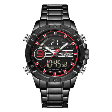 Pánske hodinky NAVIFORCE - NF9146S (zn089b) - black/red