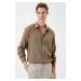 Koton Men's Brown Shirt