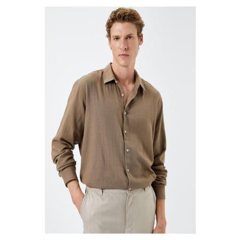 Koton Men's Brown Shirt