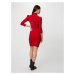 Morgan Pletené šaty '212-RMTO'  červená
