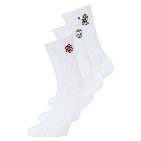 Urban Classics Ponožky 'Peace'  mätová / ružová / čierna / biela
