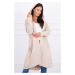 Oversize beige cape with hood