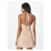 NEON & NYLON Letné šaty 'PRISCILLA'  svetlomodrá / marhuľová / koralová / biela