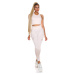 Sexi športový set - Crop Top a Push-Up legíny apricot