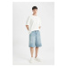 DEFACTO Baggy Jean Bermuda Shorts