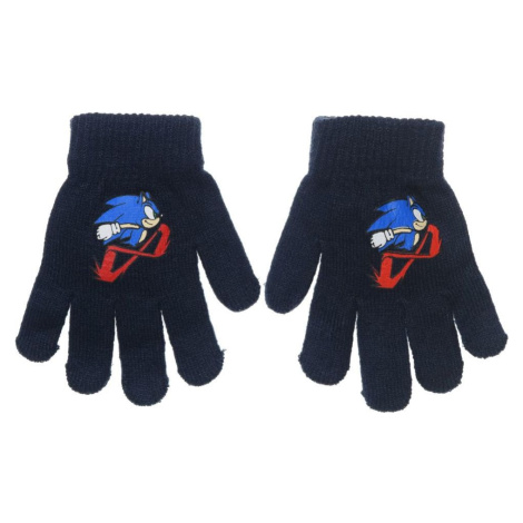 Tmavomodré chlapčenské rukavice Sonic boys gloves