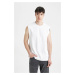 DEFACTO Boxy Fit Printed Crew Neck Heavy Fabric Undershirt