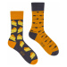 Oranžovo-sivé ponožky Spox Sox Mouse and Cheese