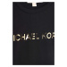 Detské tričko s dlhým rukávom Michael Kors čierna farba, s potlačou