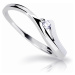Cutie Diamonds Pôvabný prsteň z bieleho zlata s briliantom DZ6818-1718-00-X-2 62 mm