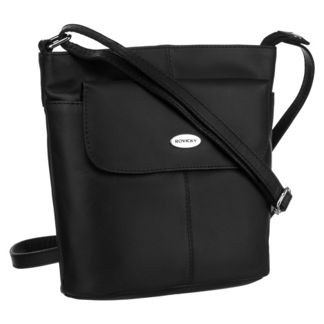 Rovicky Čierna kožená crossbody taška R-346-23-NS