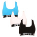 3PACK women's bra Styx sport multicolor