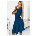 Modré šaty s obálkovým výstrihom SCARLETT 348-5