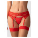 Podväzkový pás Obsessive Aliosa garter belt Farba: Červená