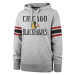 Chicago Blackhawks pánska mikina s kapucňou Double Block ’47 Sleeve Stripe Hood