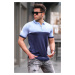Madmext Navy Blue Zippered Polo Neck Sweater Men's T-Shirt 5731