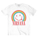 Nirvana Tričko Smiley Rainbow White