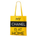 Plátená taška s potlačou My chanel is at home - ekologická plátená taška