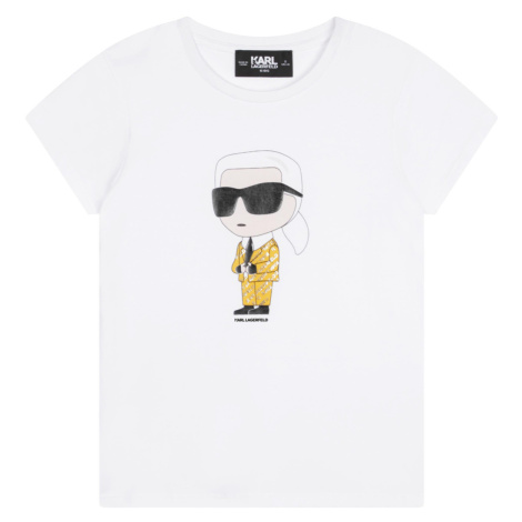 Karl Lagerfeld  Z15417-N05-B  Tričká s krátkym rukávom Biela
