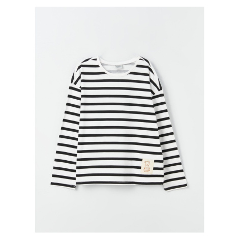 LC Waikiki Crew Neck Striped Long Sleeve Girl's T-Shirt