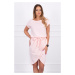 Tied dress with a clutch bottom in powder pink