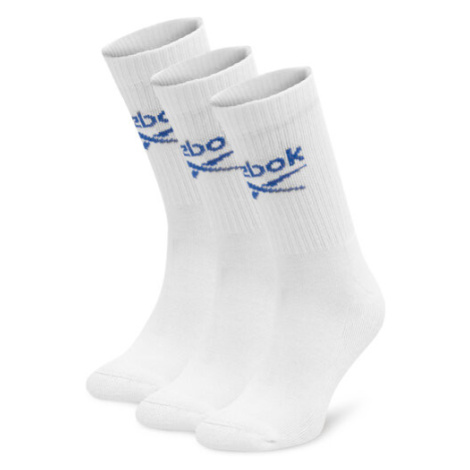 Reebok Súprava 3 párov vysokých ponožiek unisex R0258-SS24 (3-pack) Biela