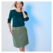 Blancheporte Zamatová sukňa s opaskom a sponou zelená