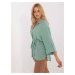 PISTÁCIOVÁ OVERSIZE KOŠEĽA S GOLIEROM LK-KS-509698.79-GREEN