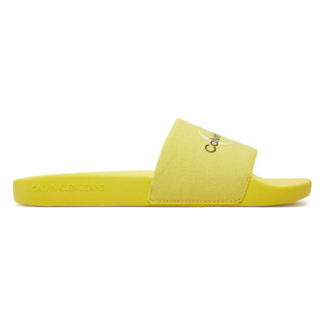 Calvin Klein Jeans Šľapky Slide Monogram Co YW0YW00103 Žltá
