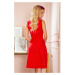 Červené elegantné šaty s výstrihom HILARY 338-1