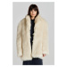 KABÁT GANT FAUX FUR COAT biela