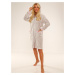 Bathrobe De Lafense 726 Serena S-XL light grey 044