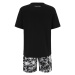 Calvin Klein Underwear Krátke pyžamo  čierna / šedobiela