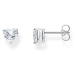 Thomas Sabo H2306-051-14 Silver Ear Studs with white Stone in Heart Shape 7,0 mm